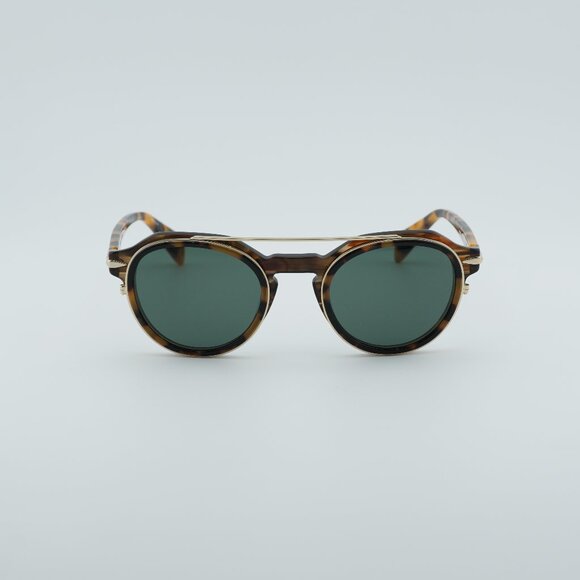 Rag & Bone RNB6006/S 0086 QT Sunglasses Havana Square Frame, Green Lenses - Picture 3 of 10